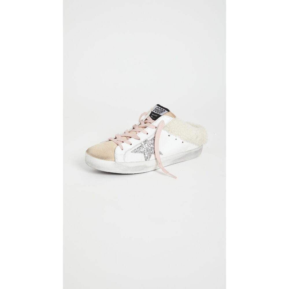 Golden Goose Sabot Sneakers Cappuccino/White/Silver - 39